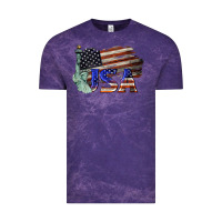 Cloud Purple usa  statue of liberty Vintage Tee - BarkalooDesign