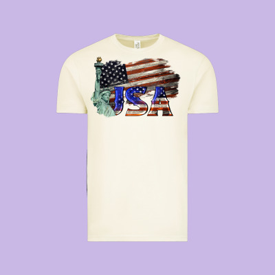 Usa  Statue Of Liberty Vintage Tee Designed By Barkaloodesign