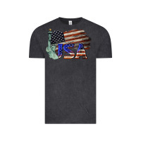 Vintage Black usa  statue of liberty Vintage Tee - BarkalooDesign