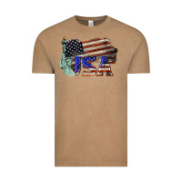 Vintage Coffee usa  statue of liberty Vintage Tee - BarkalooDesign