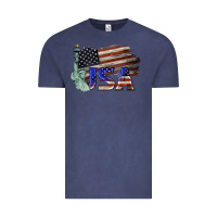 Vintage Denim usa  statue of liberty Vintage Tee - BarkalooDesign