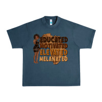 Midnight Navy educated motivated elevated melanated Urban Heavy Tee - texasbilliewilder
