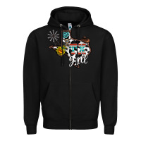 Black tx yall western Zipper Hoodie - CowhideDigitalArt
