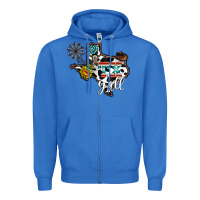 True Royal tx yall western Zipper Hoodie - CowhideDigitalArt