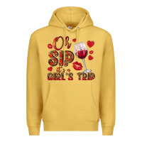 Antique Gold oh sip its a girls trip Premium Hoodie - NancyCooperArtShop