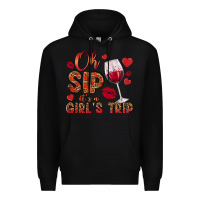Black oh sip its a girls trip Premium Hoodie - NancyCooperArtShop