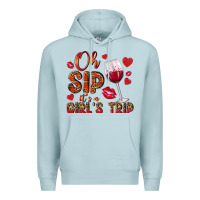 Blue Mist oh sip its a girls trip Premium Hoodie - NancyCooperArtShop