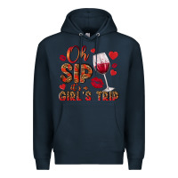 Navy oh sip its a girls trip Premium Hoodie - NancyCooperArtShop