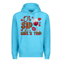 Ocean Blue oh sip its a girls trip Premium Hoodie - NancyCooperArtShop