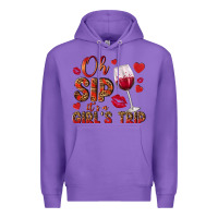 Purple oh sip its a girls trip Premium Hoodie - NancyCooperArtShop