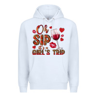 White oh sip its a girls trip Premium Hoodie - NancyCooperArtShop