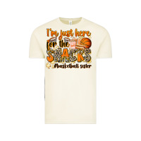 Im Just Here For The Snacks Basketball Sister Vintage Tee | Teevron