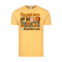 Vintage Mustard im just here for the snacks basketball sister Vintage Tee - Zillion Design Studio