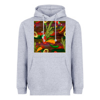 Heather Grey mexican food seamless pattern Heavyweight Hoodie - BundleAndBundleShop
