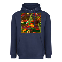 Navy mexican food seamless pattern Heavyweight Hoodie - BundleAndBundleShop