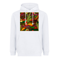 White mexican food seamless pattern Heavyweight Hoodie - BundleAndBundleShop