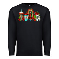 Black lady of guadalupe coffee Premium Sweatshirt - Jasminsmagicworld