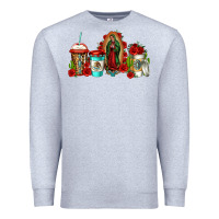 Heather Grey lady of guadalupe coffee Premium Sweatshirt - Jasminsmagicworld