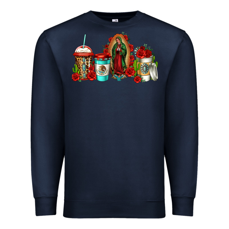 Lady Of Guadalupe Coffee Premium Sweatshirt by Jasminsmagicworld | Teevron