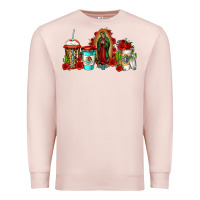 Pale Pink lady of guadalupe coffee Premium Sweatshirt - Jasminsmagicworld