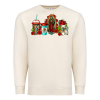 Sandshell lady of guadalupe coffee Premium Sweatshirt - Jasminsmagicworld