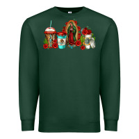 Sports Green lady of guadalupe coffee Premium Sweatshirt - Jasminsmagicworld