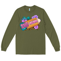 Army Green Hello 2nd Grade Long Sleeve Tee - RanaPortraitStore