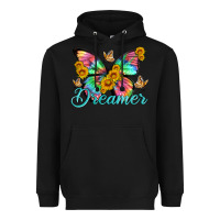 Black dreamer with Butterfly and sunflowers Heavyweight Hoodie - Artiststas