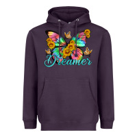 Plum dreamer with Butterfly and sunflowers Heavyweight Hoodie - Artiststas