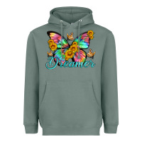 Sage dreamer with Butterfly and sunflowers Heavyweight Hoodie - Artiststas