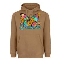 Toasted Coconut dreamer with Butterfly and sunflowers Heavyweight Hoodie - Artiststas