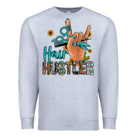 Heather Grey hair hustler Premium Sweatshirt - Jasminsmagicworld