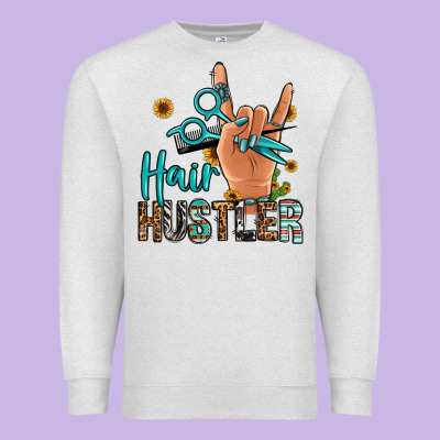 Hair Hustler Premium Sweatshirt Designed By Jasminsmagicworld