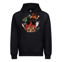 Black Wild Camping Afro Messy Bbs Urban Hoodie - BundleAndBundleShop