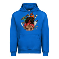 Cobalt Wild Camping Afro Messy Bbs Urban Hoodie - BundleAndBundleShop