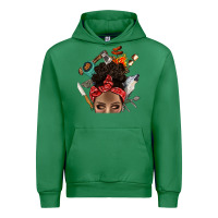 Emerald Wild Camping Afro Messy Bbs Urban Hoodie - BundleAndBundleShop