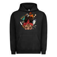 Pigment Black Wild Camping Afro Messy Bbs Urban Hoodie - BundleAndBundleShop