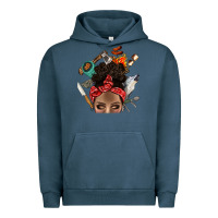 Pigment Midnight Navy Wild Camping Afro Messy Bbs Urban Hoodie - BundleAndBundleShop