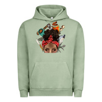 Pigment Oil Green Wild Camping Afro Messy Bbs Urban Hoodie - BundleAndBundleShop