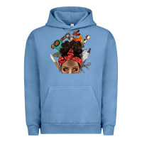 Pigment Pebble Blue Wild Camping Afro Messy Bbs Urban Hoodie - BundleAndBundleShop