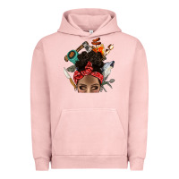 Pigment Salmon Wild Camping Afro Messy Bbs Urban Hoodie - BundleAndBundleShop