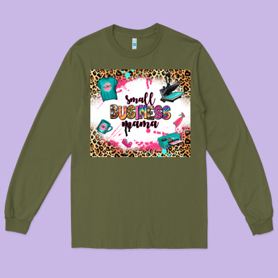 Small Business Mama Long Sleeve Tee Designed By Zillion Design Studio