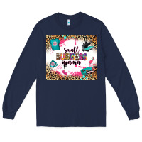 Navy small business mama Long Sleeve Tee - Zillion Design Studio