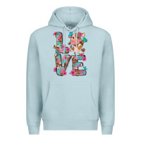 Blue Mist love little cute cow Premium Hoodie - NancyCooperArtShop