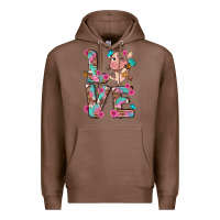 Chestnut love little cute cow Premium Hoodie - NancyCooperArtShop