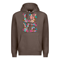 Coffee love little cute cow Premium Hoodie - NancyCooperArtShop