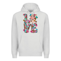 Dove Grey love little cute cow Premium Hoodie - NancyCooperArtShop
