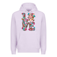 Lilac love little cute cow Premium Hoodie - NancyCooperArtShop