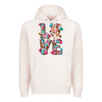Pale Pink love little cute cow Premium Hoodie - NancyCooperArtShop