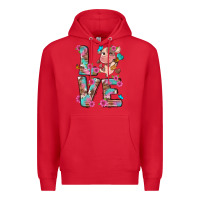 Red love little cute cow Premium Hoodie - NancyCooperArtShop